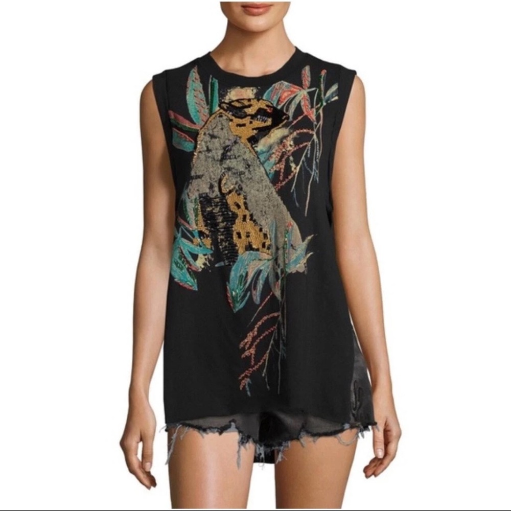 Free People NWT Beaded Jungle Tank